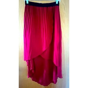 Rich Burgundy Elastic Waist Skirt